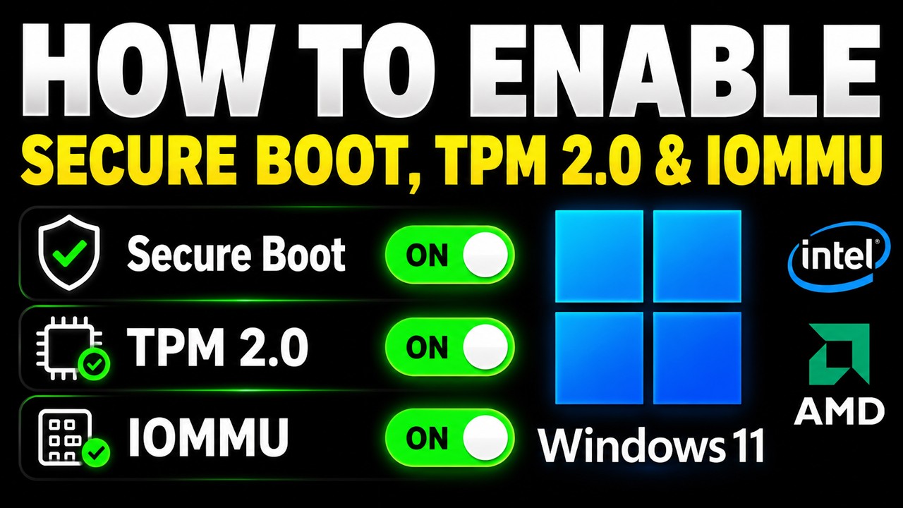 How To Enable Secure Boot, TPM 2.0 & IOMMU (FIX Anti-Cheat Errors in Any Game)🎮🔥