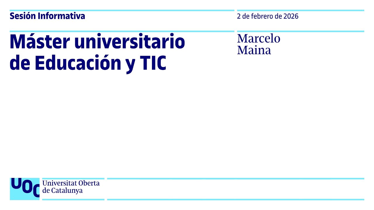 Sessió informativa del màster video link