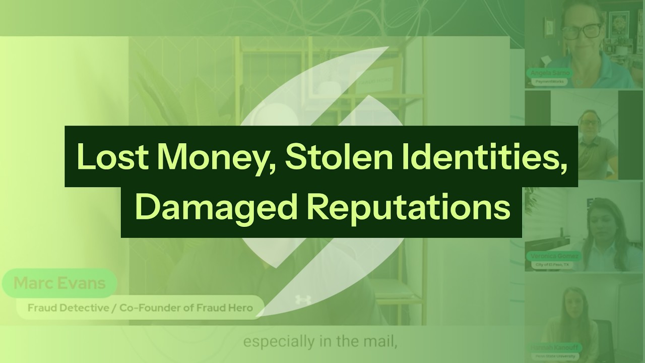 Lost Money, Stolen Identities, Damaged Reputations