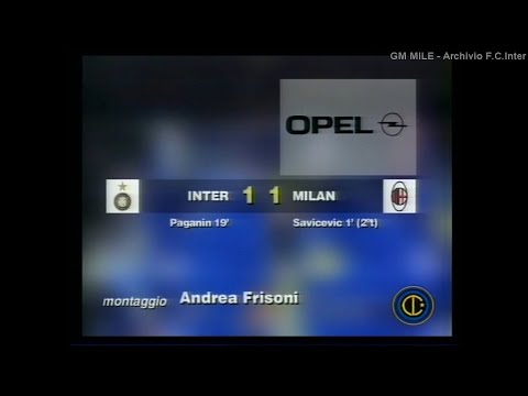 1995-96 (8^ - 29-10-1995) INTER-Milan 1-1 [M.Paganin,Savicevic] Servizio D.S.Rai / InterChannel