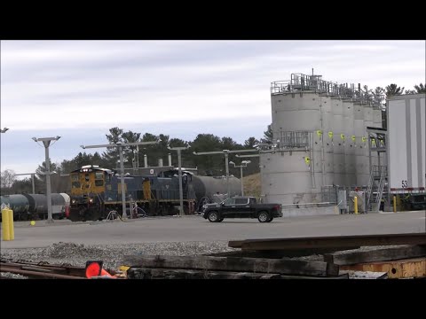 Restored railroad: Grafton & Upton switching Upton, MA Rail Yard - 3/22/2024