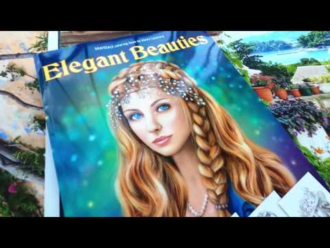 Elegant Beauties Grayscale coloring book by Alena Lazareva. AMAZON