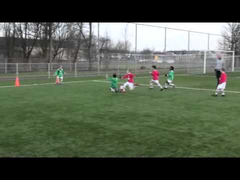 Buitenboys mini's teams groen tegen rood, 13 februari 2011 video 3