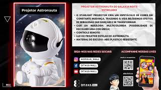 Projetor Astronauta de Galáxia Noite Estrelado Sentado