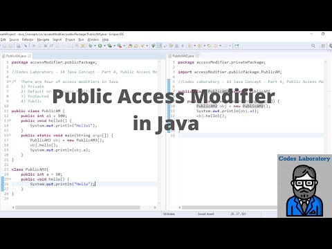 Java Tutorial 14 Part 4 Public Access Modifier In Java