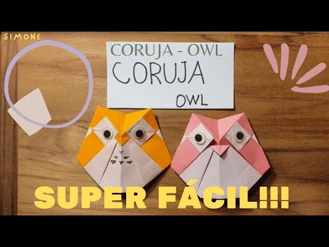COMO FAZER DOBRADURA DA CORUJA - OWL- que servirá para  decorações diversas. FACIL PARA GRAU MÉDIO!