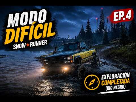 SnowRunner (Modo Difícil) Completamos la Exploración de Rio Negro Michigan #4