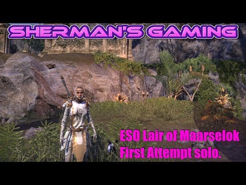 ESO Lair of Maarselok First Attempt solo.