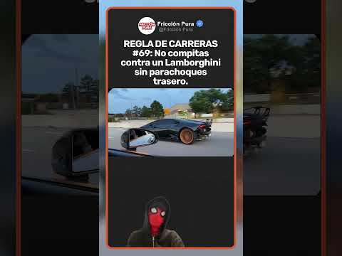 Nunca compitas contra un Lamborghini sin parachoques trasero