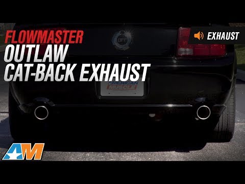 2005-2010 Mustang GT, GT500 Flowmaster Outlaw Cat-Back Exhaust Sound Clip & Install