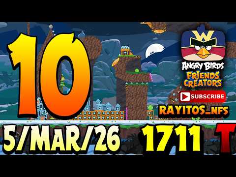 Angry Birds Friends Level 10 Tournament 1711 Highscore POWER-UP walkthrough