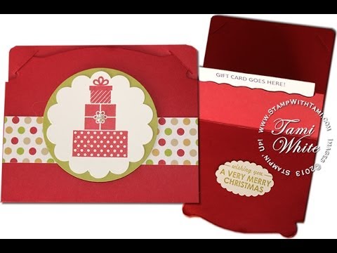 Quick, easy and AWESOME Gift Card Holder featuring Stampin Up Pop 'n Cuts