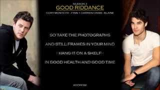 Glee _ Good Riddance Lyrics