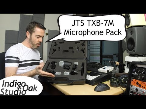 Indigo Oak Studio - JTS TXB-7M Drumkit Microphone Pack unboxing, review & demonstration