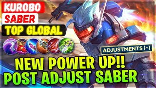 New Power Up!! Post Adjust Saber [ Top Global Saber ] Kurobo - Mobile Legends Emblem And Build