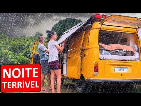 HEAVY RAIN AND THUNDER DURING A NIGHT IN URUGUAY WITH THE KOMBI MEL- EP29 TP03