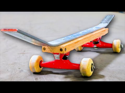 KICKFLIP THE SHARP STEEL BAR SKATEBOARD! YOU MAKE IT WE SKATE IT