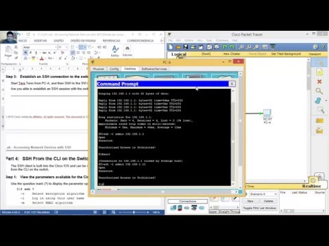 11.2.4.6 Lab - Accessing Network Devices with SSH