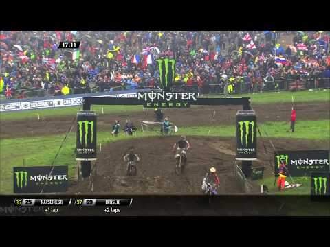 Paulin, Gajser and Tonus battle and Gajser crash - Monster Energy FIM MXoN Presented...