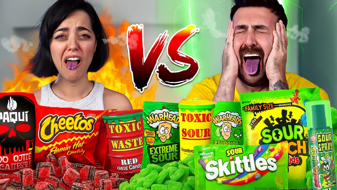 جدید ترین محصولات ترش دنیارو از کل دنیا خریدم و امتحان کردیم 🤯 مغزم سوخت