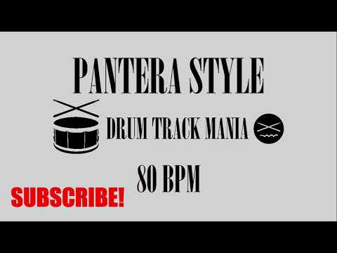 PANTERA STYLE Drum Backing Track 80 BPM (Drums Only)