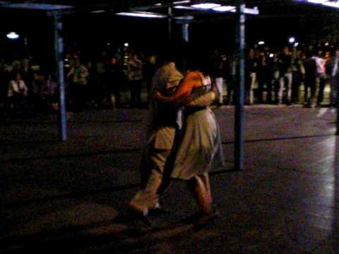 Martita Ayup  and  Cristhian Sosa  are  dancing  to  the  milonga  "  Milonga De Buenos Aires  "