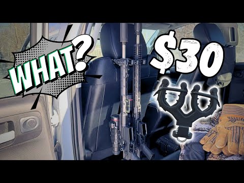 Headrest Gun Rack for only $30 and its perfect! | Hunting truck setup!