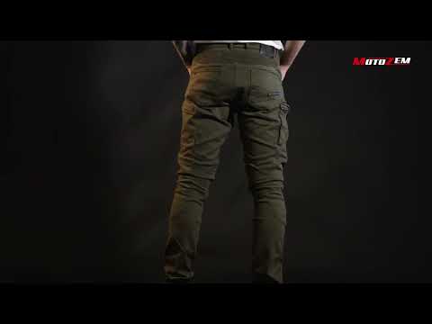 Jeansy na motorku Rebelhorn Vandal Twill zelené