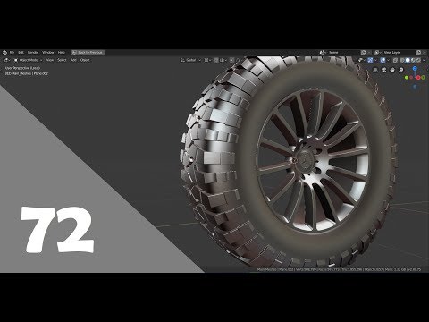 Blender 2.8 Car Modeling Tutorial - Part 72 (The Tires - A)