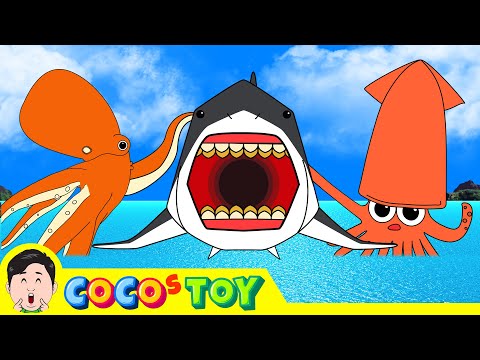 19minㅣIf a giant octopus and a giant squid fight, who will win? 1~2ㅣsea animals for kidsㅣCoCosToy