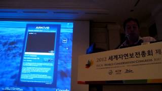 CEO Arkive/Wildscreen Richard Edwards speaks on Google Ocean panel IUCN Korea