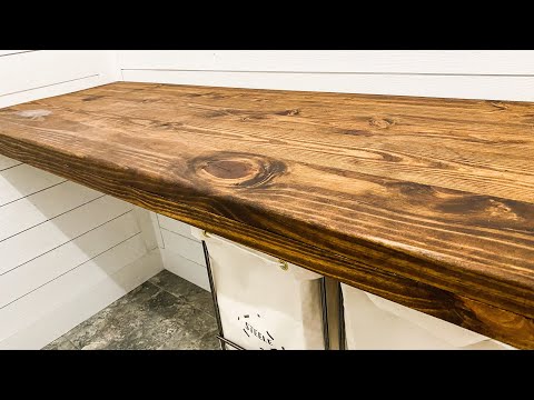 How To Make a Cheap Farmhouse Countertop
