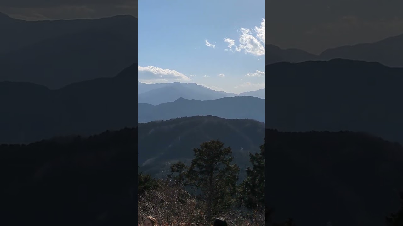 Japanese mountain scenery in March