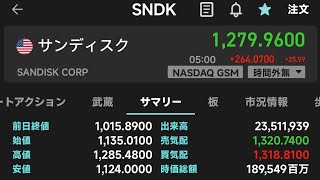 25歳資産1200万円貧乏人 NISA枠大底損切り炸裂！Fang+とオルカン楽天JEPQ大底売却 為替介入でドル資産少し目減りそれ以上株価暴騰！サンディスク+25.99％上昇 キオクシアストップ高確定