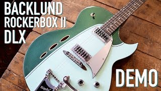 Video thumbnail for Backlund Rockerbox II DLX DEMO - Eastwood Guitars in Chicago by Gavin McLeod