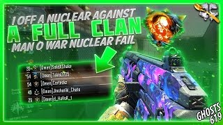BO3: 1 Off a Nuclear Against a Full Clan! (Man o War Nuclear Fail)