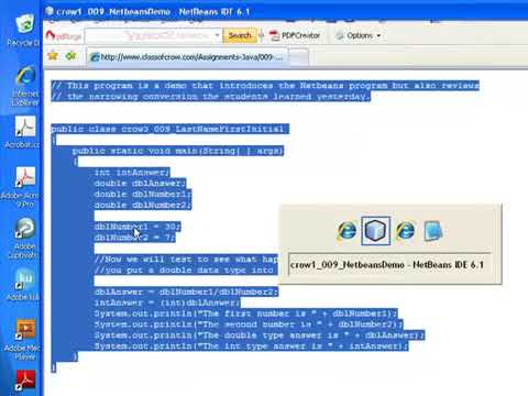 009 Using Netbeans To Create A Java Program Youtube