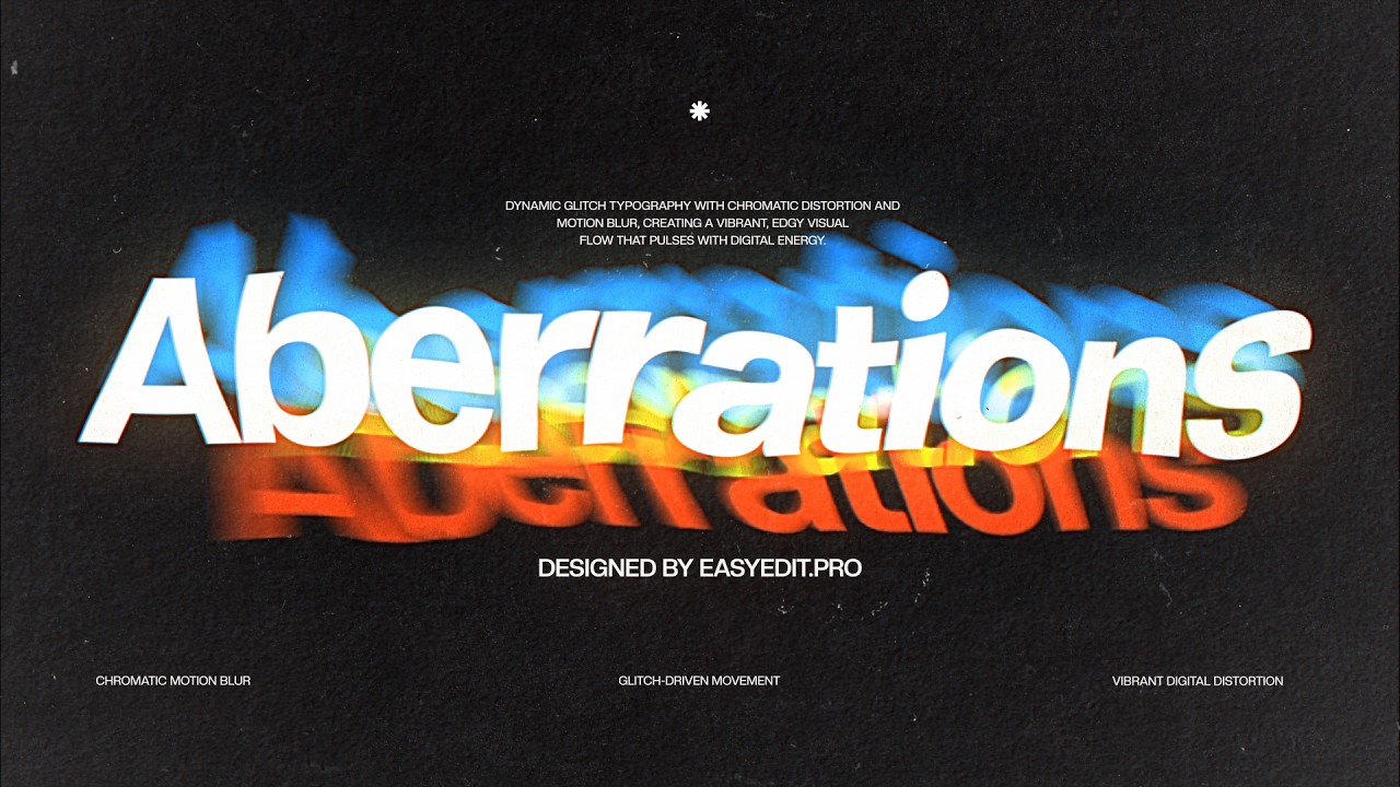 RGB Drift Typography in After Effects (Chromatic Aberration Tutorial)