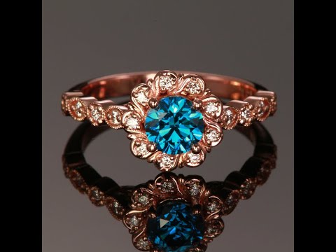 Blue Diamond Engarement Ring