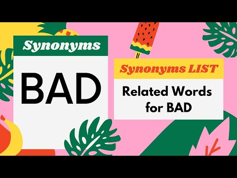 150+ Synonyms for Bad WORD | Bad - Related,Similar,Another,Example Words
