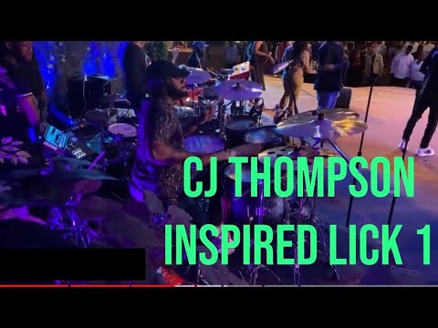 CJ THOMPSON INSPIRED LICK(1) DRUM LESSON | GOSPEL CHOPS