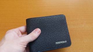 Plaid pattern letter solid horizontal open wallet  gearbest.com