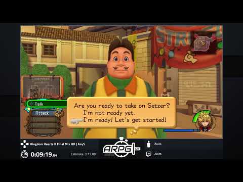 ARPGME 2018 - Kingdom Hearts II Final Mix HD | Any% | by Zoim