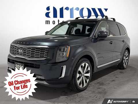 2020 Kia Telluride in Black for sale at Arrow Motors in Aylmer, ON