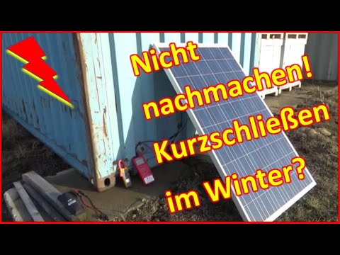 #35 - You definitely shouldn't try this! Short-circuiting a solar module and clearing it of snow?