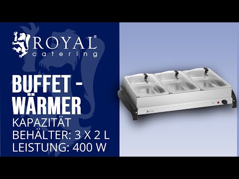 Video - Buffetwärmer - 3 x 2 L - 400 W