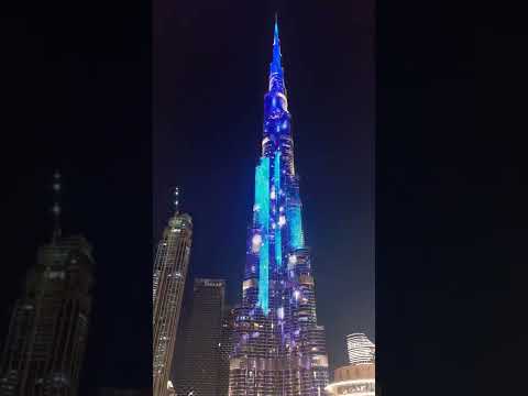 The Dubai Burj Khalifa Lights Show💫✨️ #burjkhalifa #dubai #Aneeqhaider
