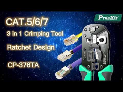 Pro'sKit  CP-376TA Cat5/6/7 3 in1 Crimping Tool #cat7 #cat5 #cat5e #cat6 #cat6a #rj45