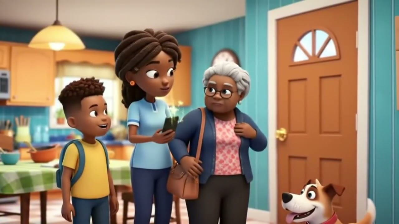 Animated cartoon family for brand storytelling and values messaging