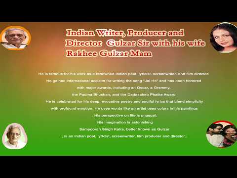 Indian Writer, Producer and Director Gulzar Sir banner advertisment design with effects